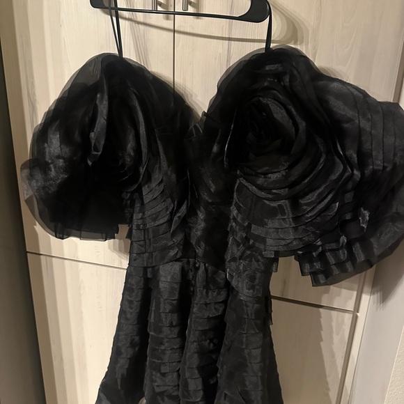 Aje black amour mini ruffle dress - Picture 6 of 8